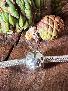 Authentic Pandora Charm Lady Bug Charm in Silver Animal Bead Garden Floral